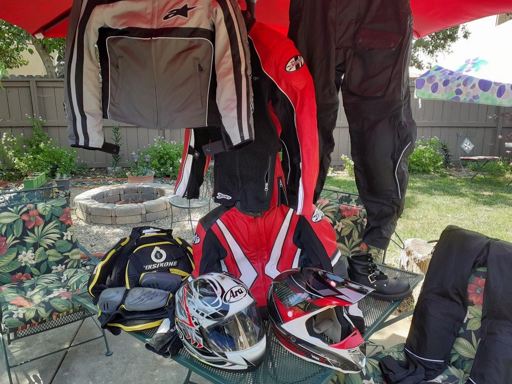 Womens riding gear - helmets,jackets,pants,boots, gloves for street and dirt.