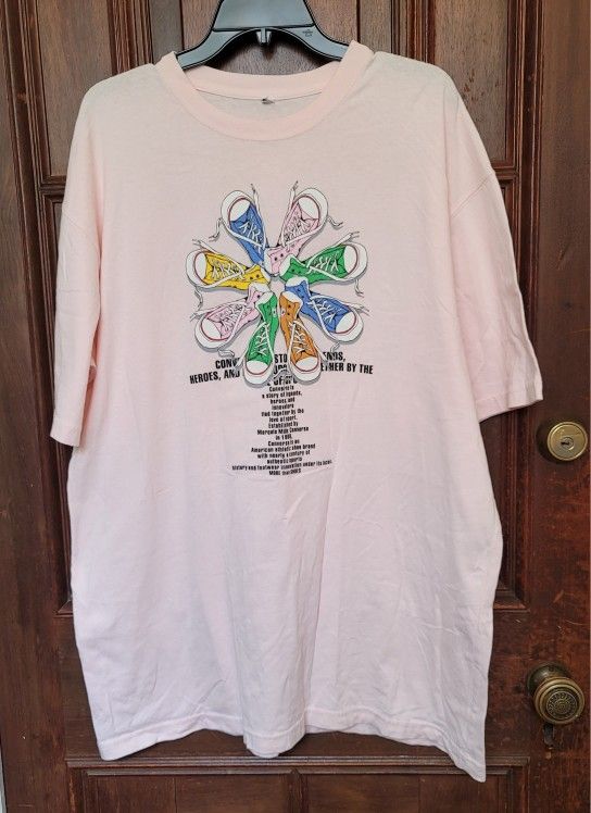 Vintage Converse Color Wheel Graphic Print Pink Tee Shirt- Sixe XXL/2X