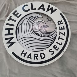 White Claw Wooden Plastic Sign 