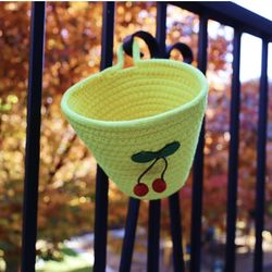 Handmade Cotton Rope storage Basket Planter Flower Hanger Hanging Baskets For Plants Flowers Decorative Flower Pot Home Decor NEW