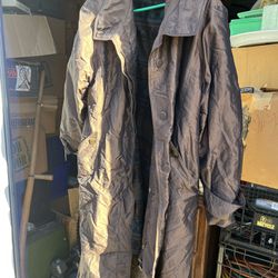 Saxton Hall Raincoat Size 12 Green Trench Vintage