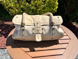 Vintage Michael Kors White Leather Shoulder Bag – Timeless Elegance