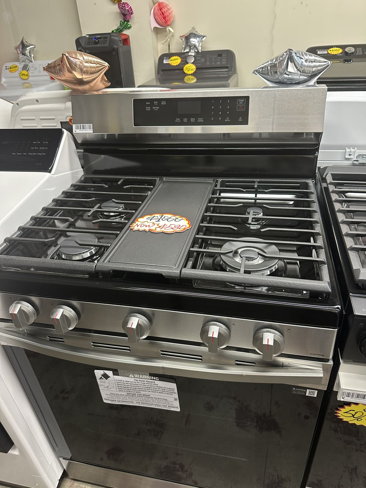 🔥6.0 cu. ft. Smart Freestanding Gas Range🔥