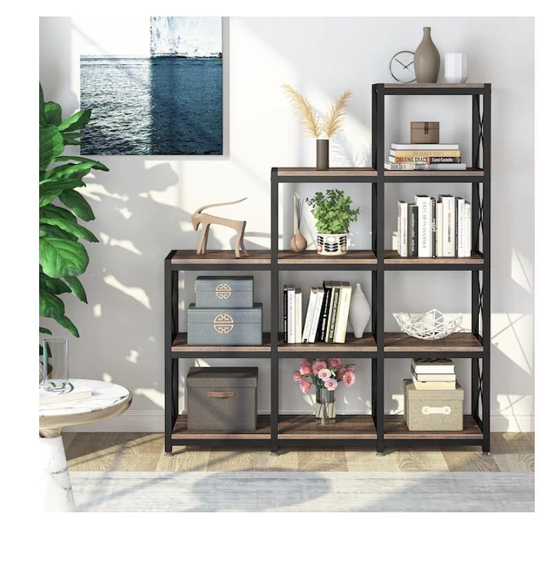 Brown Metal cube Shelf Bookcase