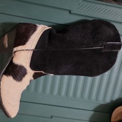 Western Cowboy Cow Hair Mid Calf Boots Women Size 7