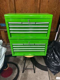 Two metal tool boxes
