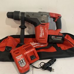 Milwaukee M18 FUEL 18-Volt Lithium-Ion Brushless Cordless 1-9/16 in. SDS-Max Rotary Hammer with Free HIGH OUTPUT 9.0 Ah Battery