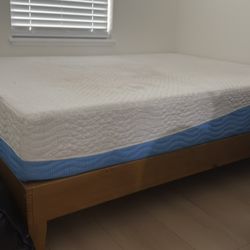 Queen Memory Foam Mattress And Platform Bed