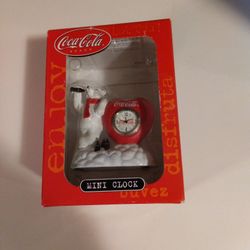 Coca-Cola  Collectible Mini Clock From1997 New In Box.asking$12.00obo.