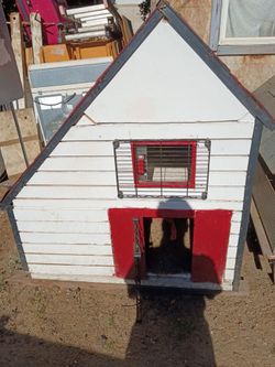Dog house  two. Story  homemade