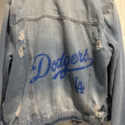 Dodgers Jean Jacket Size Large And X-Large 