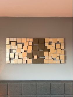 Large 3D Metal Wall Art – Gray and Silver