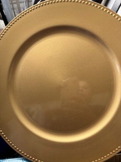 24 gold and 5 silver Gold Beaded Charger Plates