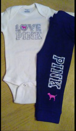 love pink baby outfit