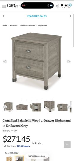 Camaflexi Baja 2 drawer night stand