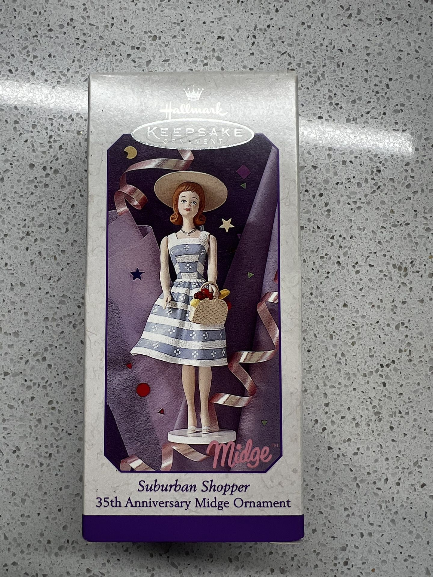 Vintage 1998 Hallmark - Keepsake Barbie Suburban Shopper - 35th Anniversary Midge Ornament