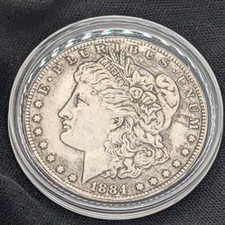 1884 CC Carson City Mint Silver Morgan Dollar