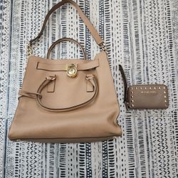 Michael Kors Hand Bag, Dust Cover, And Wallett