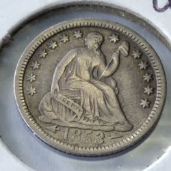 1853 Half Dime With Arrows 