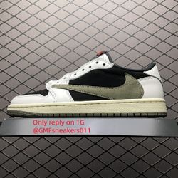 Travis Scott x Air Jordan 1 Low  Olive