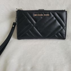 Michael Kors Quilted Leather Phone Wristlet