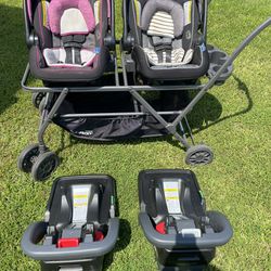 Twins Car seats And Matching Stroller 