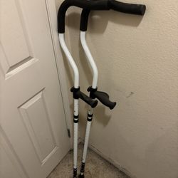 Crutches. 