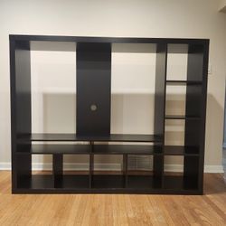 ** Black TV Stand And Media Storage Enterntainment Center Fits Many TV Sizes**