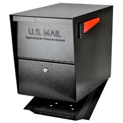 Mail Boss Package Master Locking Post-Mount Mailbox with High Security Reinforced Patented Locking System, Black @Pallet-413