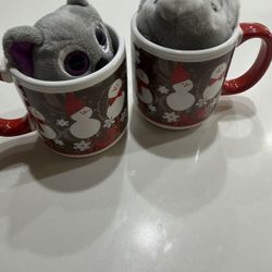 2 Child Cups With Teddy 