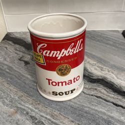 Campbell Soup utensil holder.