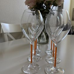 Veuve Champagne Glasses Flutes 