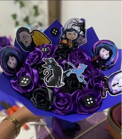 Coraline Themed Handmade Flower Bouquet