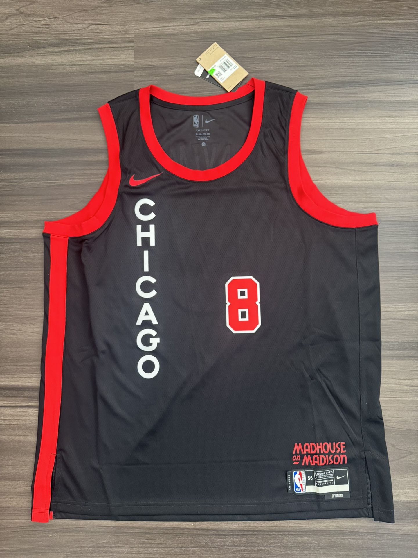 Nike Zach Lavine Chicago Bulls City Edition Madhouse On Madison Jersey 56 2XL
