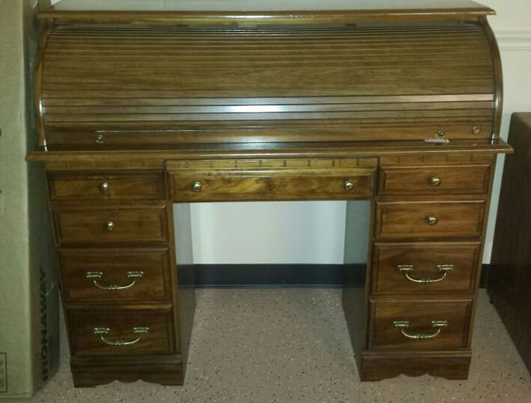 Sauder Roll Top Wood Desk 5 Drawers For Sale In Burlington Nj