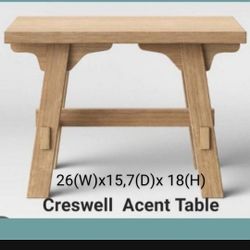 Brand New  Creswell Natural Accent Table