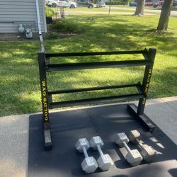 Dumbbells And Storage Rack 