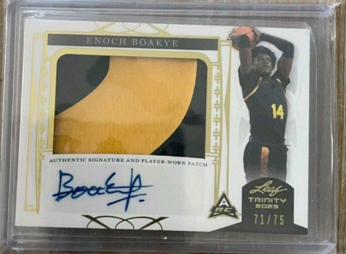 Really Nice Pair Of Enoch Boakye RC, Auto, Jersey, Numbered Cards MINT 