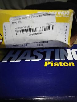 Hastings piston ring set for GMC