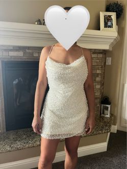 White Pearl Sparkly Dress