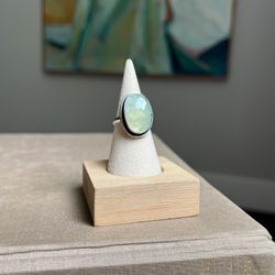 Adjustable Moss Agate Gemstone Ring ( firm on price )