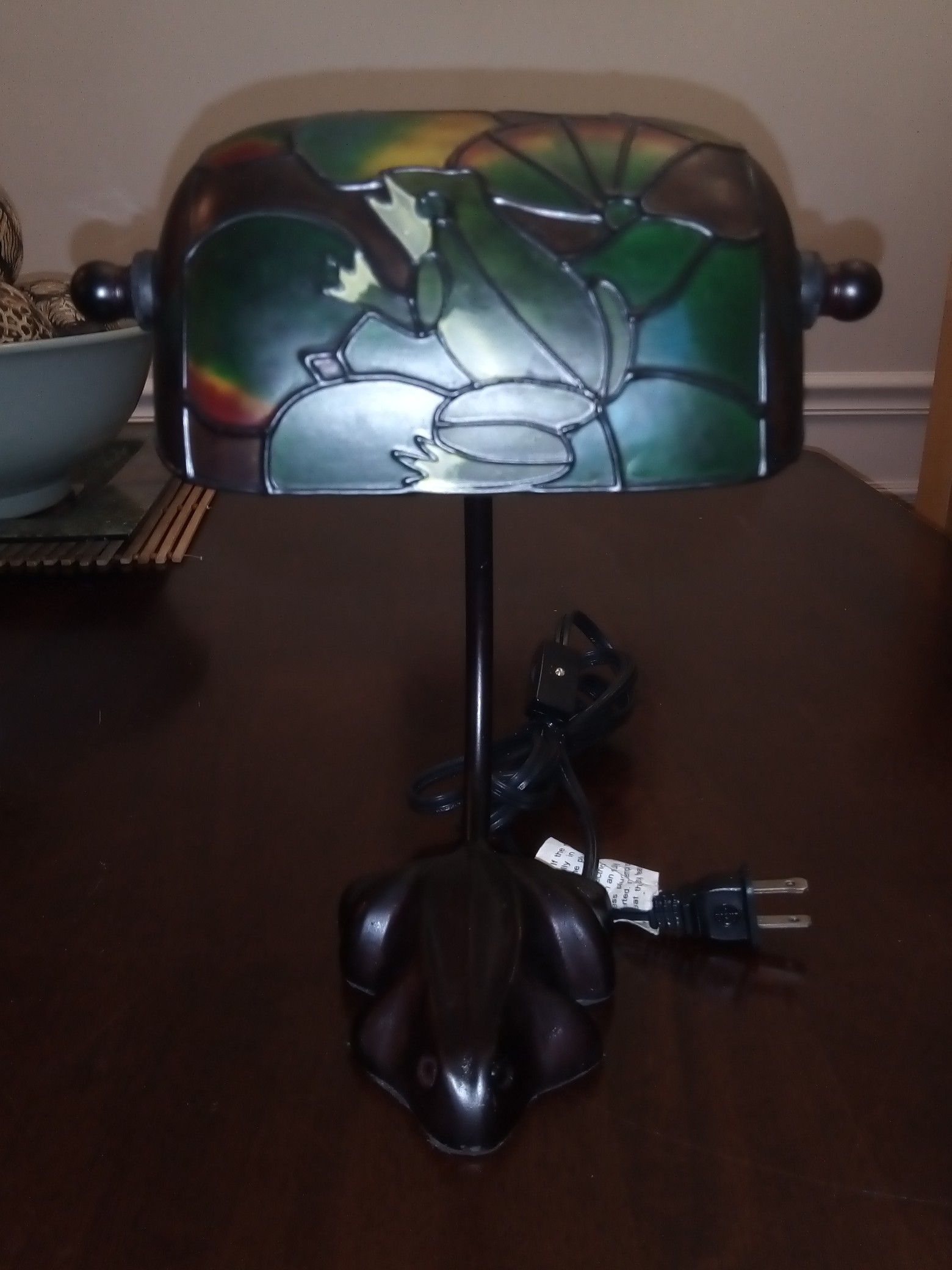 Vintage* Tiffany Style, Stained glass frog lamp