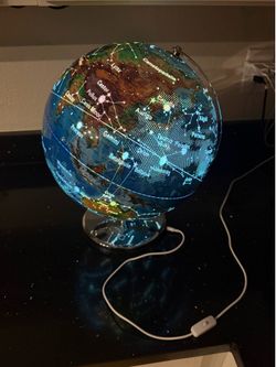 Life Basics Illuminated Earth Globe & Constellation Night Light
