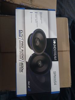 Soundstream 6.5 mid range 400 Watts heavy duty Door Speakers Brand New In The Box