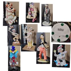 Murano Glass Clowns And Porcelain 