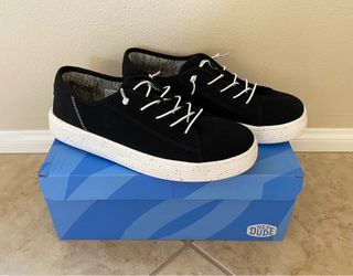 New HEYDUDE Men's Cody Slip On Black Sneakers - Size 11