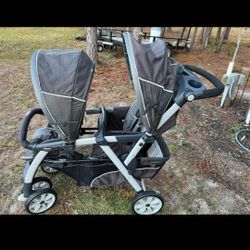Chicco Double Stoller  Like New