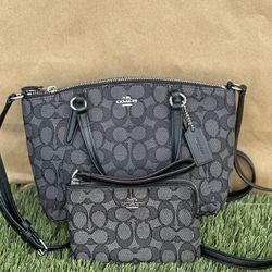 Coach MINI Kelsey Satchel (New) with Wristlet (GUC/Bolsa Coach MINI, Nueva con carterita (usada)