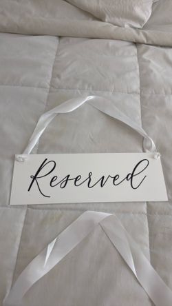 Reserved seating wedding acrylic signs