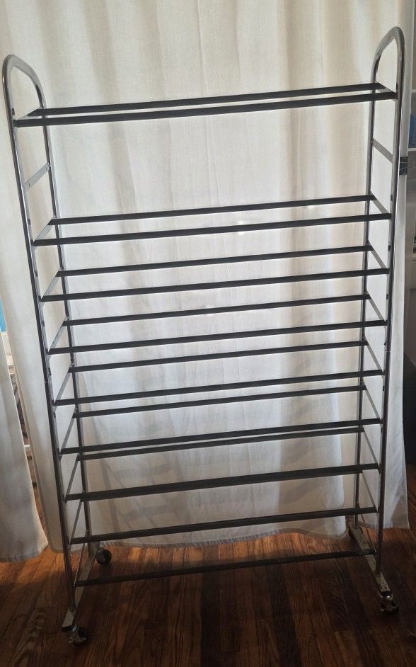 Metal 10 Tier Shoe Rack OBO